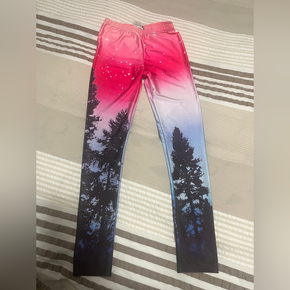 Vibrant Pink and Blue Ombre Leggings